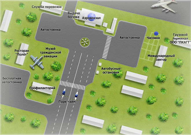 Схема аэропорта Петропавловск-Камчатский (Елизово)